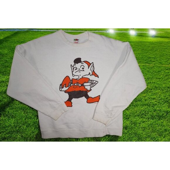 Vintage Cleveland Browns Elf Sweatshirt – Fruit of the Loom, 80s/90s, Made in US - Picture 1 of 16